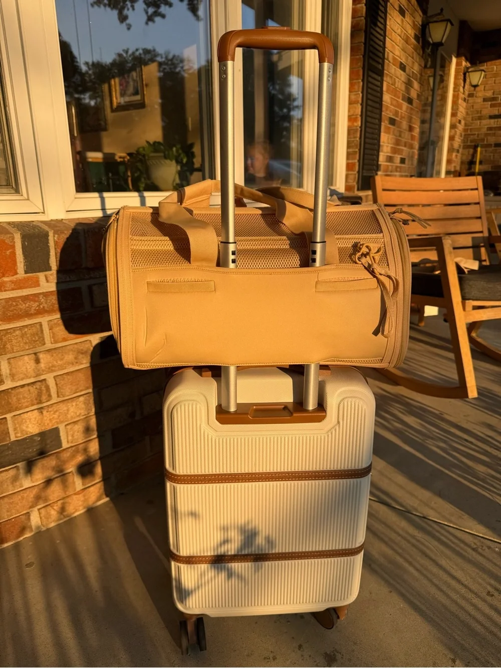 Wild One Cream Pet Travel Carrier with Padded Shoulder Strap